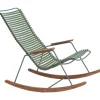 Rocking Chair Click Plastique Vert / Bambou - Houe