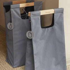 Sac De Tri De Dechets  Tissu Gris / 28 L -  Nylon & Bois - Eva Solo