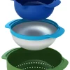 Saladier Nest Plus Plastique/ Passoire & Bol-Doseur - 9 Pieces Empilables - Joseph Joseph