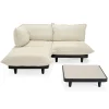Salon De Jardin Paletti Set Tissu Beige / Table Basse 90 X 90 Cm + Canape L 180 Cm (Accoudoir Gauche) - Fatboy