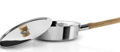 Sauteuse Nordic Kitchen Bois Bois Naturel Metal / O 24 Cm - Avec Couvercle - Eva Solo