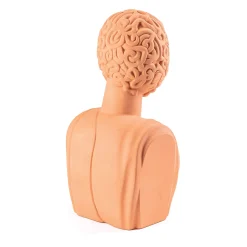 Sculpture Magna Graecia Ceramique Orange Marron / Bust - H 45 Cm / Terre Cuite - Seletti
