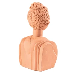 Sculpture Magna Graecia Ceramique Orange Marron / Bust - H 45 Cm / Terre Cuite - Seletti
