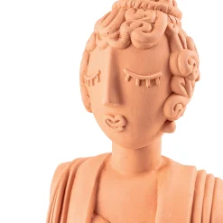 Sculpture Magna Graecia Ceramique Orange Marron / Bust - H 45 Cm / Terre Cuite - Seletti
