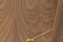 Secretaire Mural Gaston Bleu Or Bois Naturel / L 80 X H 72 Cm - Noyer - Harto