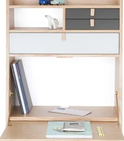 Secretaire Mural Gaston Bois Gris / L 60 X H 72 Cm - Harto