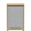 Semainier Jalousi Bas Plastique Gris Bois Naturel / H 101 Cm - Rideau Plastique - Normann Copenhagen