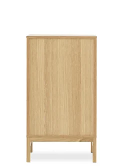 Semainier Jalousi Bas Plastique Gris Bois Naturel / H 101 Cm - Rideau Plastique - Normann Copenhagen