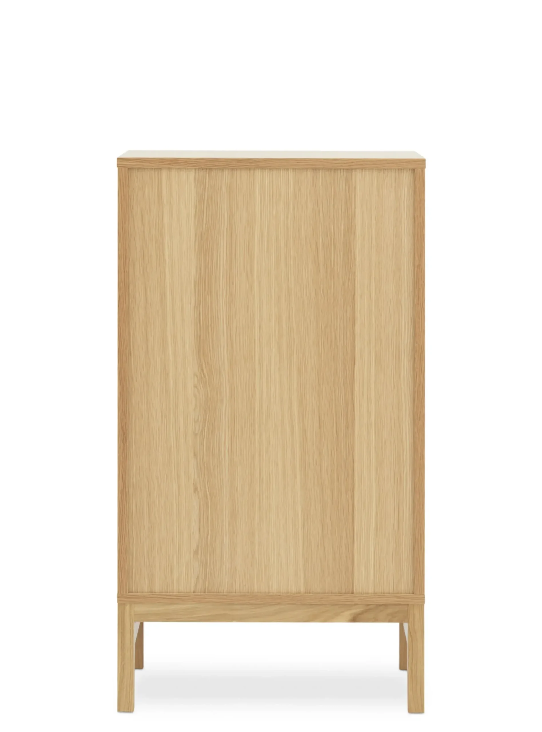 Semainier Jalousi Bas Plastique Gris Bois Naturel / H 101 Cm - Rideau Plastique - Normann Copenhagen