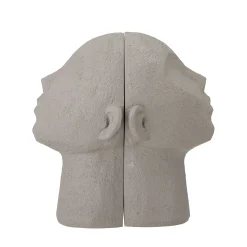 Serre-Livres Baldur Plastique Blanc Gris / Set De 2 - Polyresine - Bloomingville
