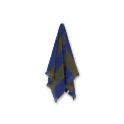 Serviette De Toilette Alee Tissu Bleu Vert / 50 X 100 Cm - Ferm Living