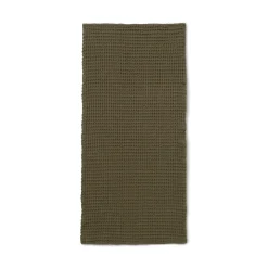 Serviette De Toilette Organic Tissu Vert / 100 X 50 Cm - Nid D'Abeille - Ferm Living
