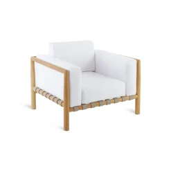 Set Coussins  Tissu Blanc / Pour Fauteuil Pevero - Unopiu