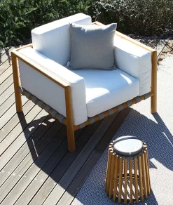 Set Coussins  Tissu Blanc / Pour Fauteuil Pevero - Unopiu
