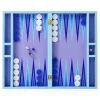 Set De Backgammon Scala Bois Bleu Violet / Coffret Laque - Jonathan Adler