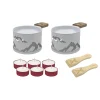Set Lumi Metal Blanc / Pour Raclette A La Bougie - 2 Personnes - Cookut