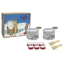 Set Lumi Metal Blanc / Pour Raclette A La Bougie - 2 Personnes - Cookut