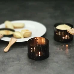 Set Lumi Metal Noir / Pour Raclette A La Bougie - 4 Personnes - Cookut