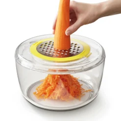 Set Preparation De Salade Multi-Prep Plastique Vert Transparent / 4 En 1 : Essoreuse, Spiraleur, Eminceur Et Rape - Joseph Joseph