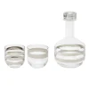 Set Whisky Twenty Tank Verre Argent Transparent / Decanteur + 2 Verres Whisky / Edition Limitee 20Eme Anniversaire - Tom Dixon