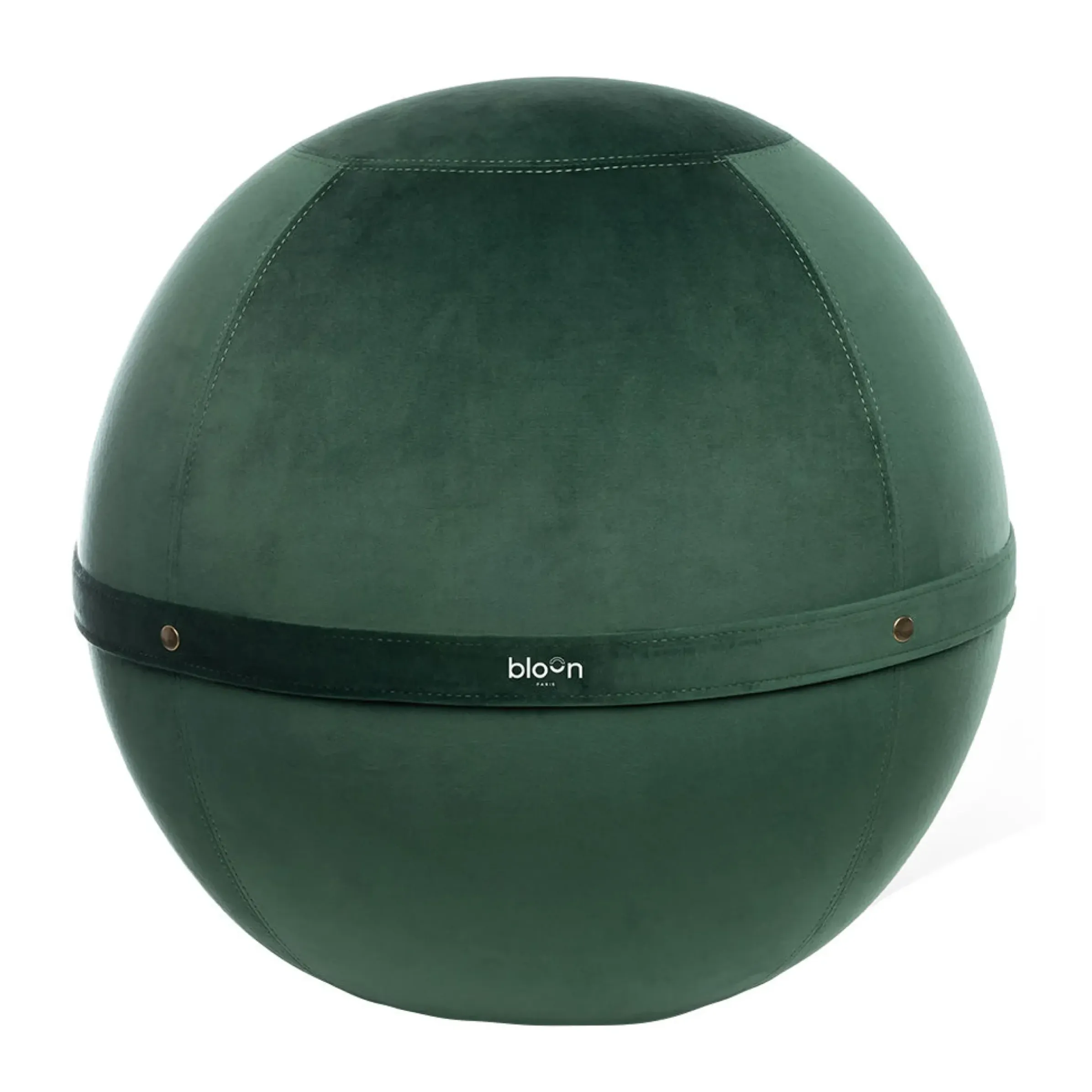 Siege Ergonomique Ballon Velvet Xl Tissu Vert / Velours - O 65 Cm - Bloon Paris