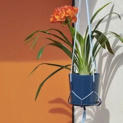Support Pour Pot De Fleurs Phanta Tissu Bleu / Polyester Recycle - Hay