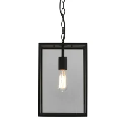 Suspension D'extérieur Homefield Metal Noir Verre  Transparent & Noir - Astro Lighting