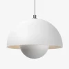 Suspension Flowerpot Vp1 Metal Blanc / O 23 Cm - By Verner Panton, 1969 - &Tradition