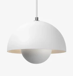 Suspension Flowerpot Vp1 Metal Blanc / O 23 Cm - By Verner Panton, 1969 - &Tradition