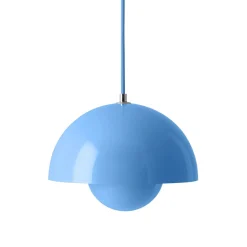 Suspension Flowerpot Vp1 Metal Bleu / O 23 Cm - By Verner Panton, 1968 - &Tradition