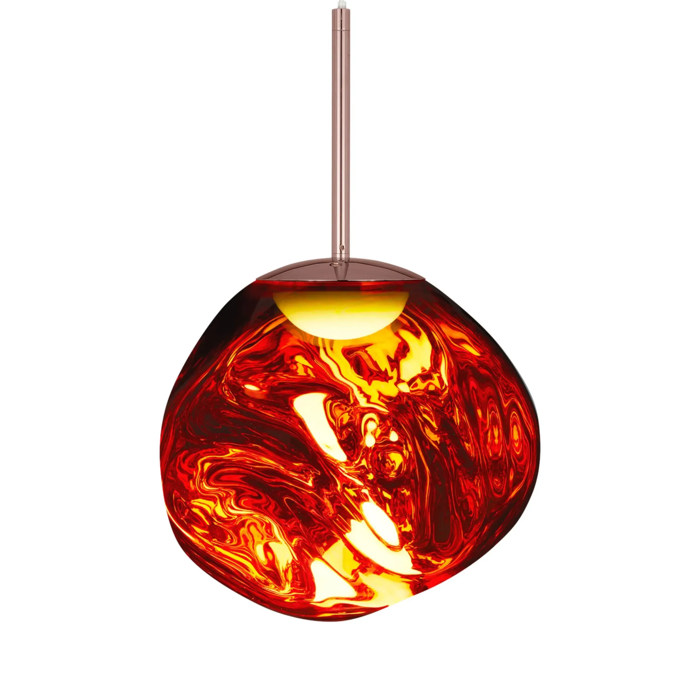 Suspension Melt Mini Led Plastique Orange Metal / O 28 Cm - Polycarbonate Metallise (Change De Couleur) - Tom Dixon