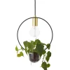 Suspension  Metal Noir Or / Avec Pot De Fleurs - O 30 Cm - Bloomingville