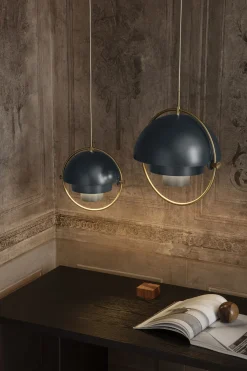 Suspension Multi-Lite Large Metal Bleu / O 36 Cm - Modulable & Orientable / Reedition 1972 - Gubi