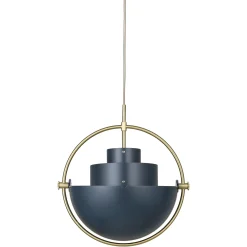 Suspension Multi-Lite Large Metal Bleu / O 36 Cm - Modulable & Orientable / Reedition 1972 - Gubi