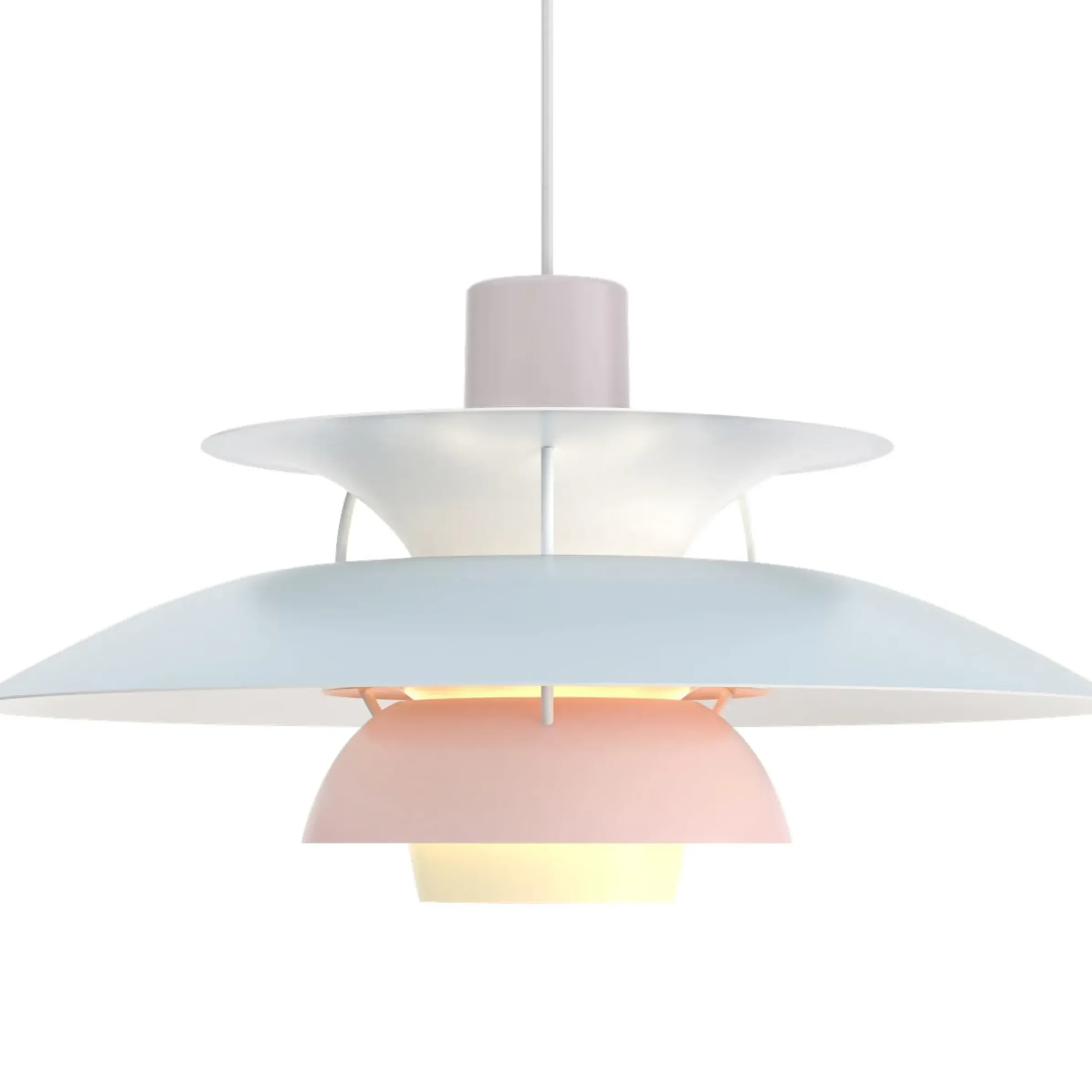 Suspension Ph 5 Pastels Metal Multicolore / O 50 Cm - Poul Henningsen, 1958 - Louis Poulsen