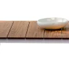 Table Basse Be-Easy Metal Blanc Bois Naturel / Teck - 100 X 99 Cm - Kristalia