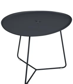 Table Basse Cocotte Metal Gris Noir / L 55 X H 43,5 Cm - Plateau Amovible - Fermob