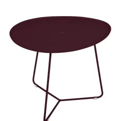 Table Basse Cocotte Metal Rouge / L 55 X H 43,5 Cm - Plateau Amovible - Fermob