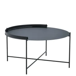Table Basse Edge Metal/ Poignee Rabattable - O 76 X H 40 Cm - Houe