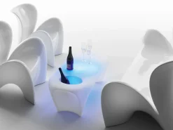 Table Basse Lumineuse Lily Plastique/ Led Rvb - Bac A Glace Integre - Myyour