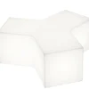 Table Basse Lumineuse Ypsilon Outdoor Plastique / Pouf - L 120 Cm - Slide