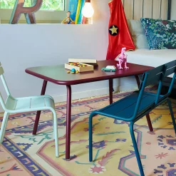 Table Basse Luxembourg Kid Metal Gris / Table Enfant - 75 X 55 Cm - Fermob