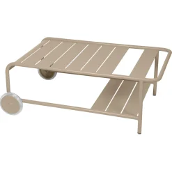 Table Basse Luxembourg Metal Beige / Avec Roues - 105 X 65 Cm - Fermob