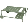 Table Basse Luxembourg Metal Vert / Avec Roues - 105 X 65 Cm - Fermob