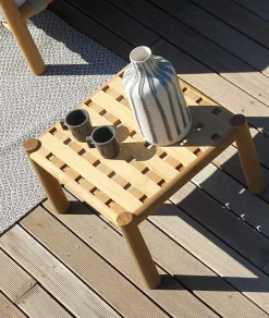 Table Basse Pevero Bois Naturel / 50 X 50 Cm - - Unopiu