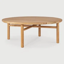 Table Basse Quatro Outdoor Bois Naturel / O 95 X H 35 Cm - - Ethnicraft