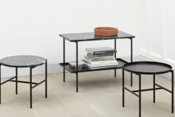 Table Basse Rebar Metal Pierre/ Marbre - 75 X 44 X H 55 Cm - Hay