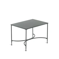 Table Basse Toscana Metal Gris Noir / Fer - 52 X 38 X H 38 Cm - Unopiu