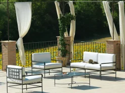 Table Basse Toscana Metal Gris Noir / Fer - 52 X 38 X H 38 Cm - Unopiu