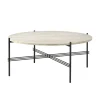 Table Basse Ts Outdoor Pierre Beige / Travertin - O 80 X H 35 Cm - Gubi